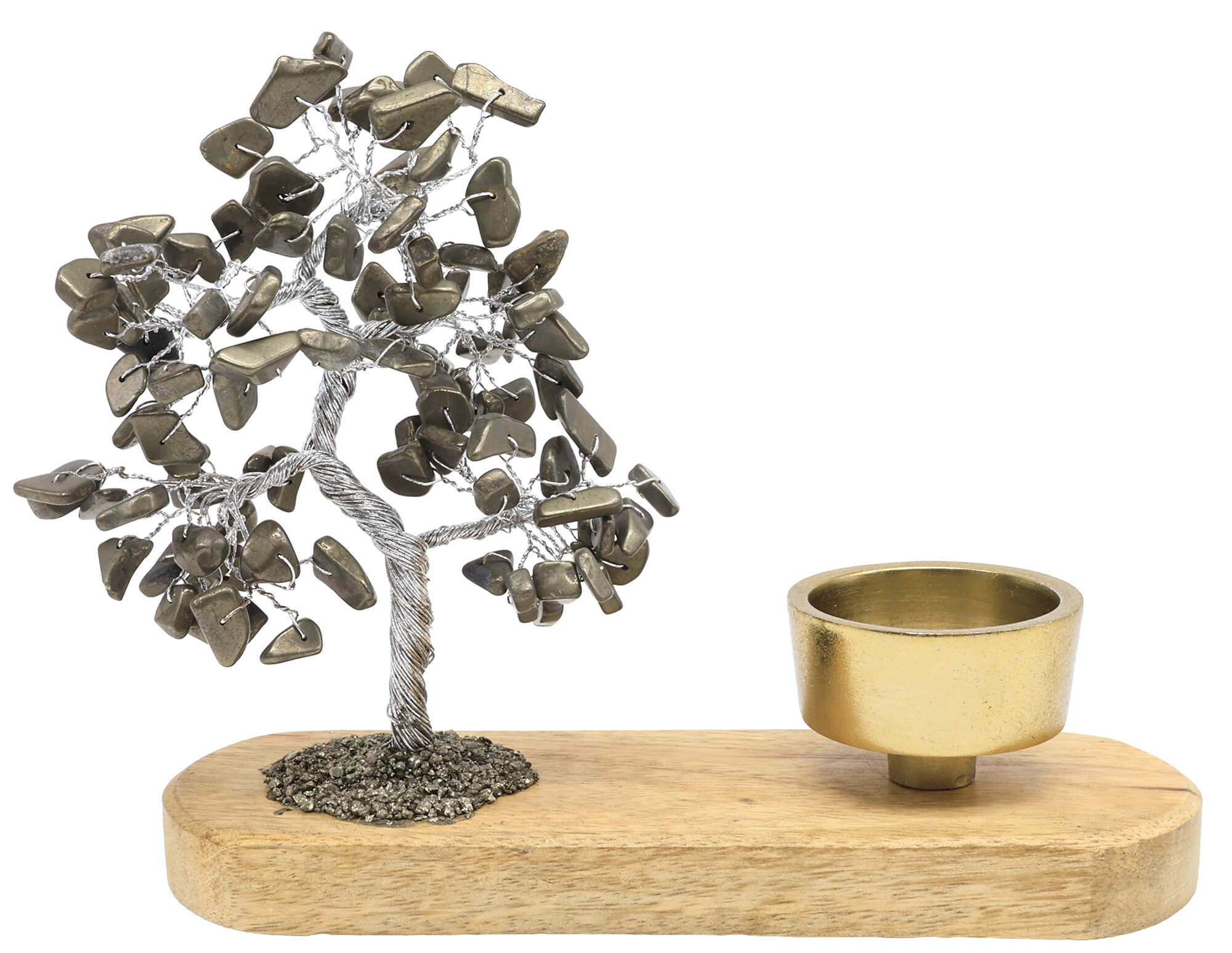 Arbre du Bonheur + Bougeoir 17cm
