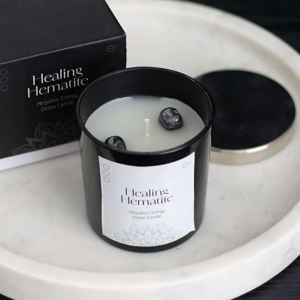 Bougie de détoxifiance hématite guérissante