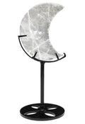 Lune Cristal de Roche sur socle 16cm