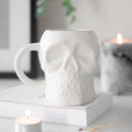 Tasse en forme de crâne blanc mat