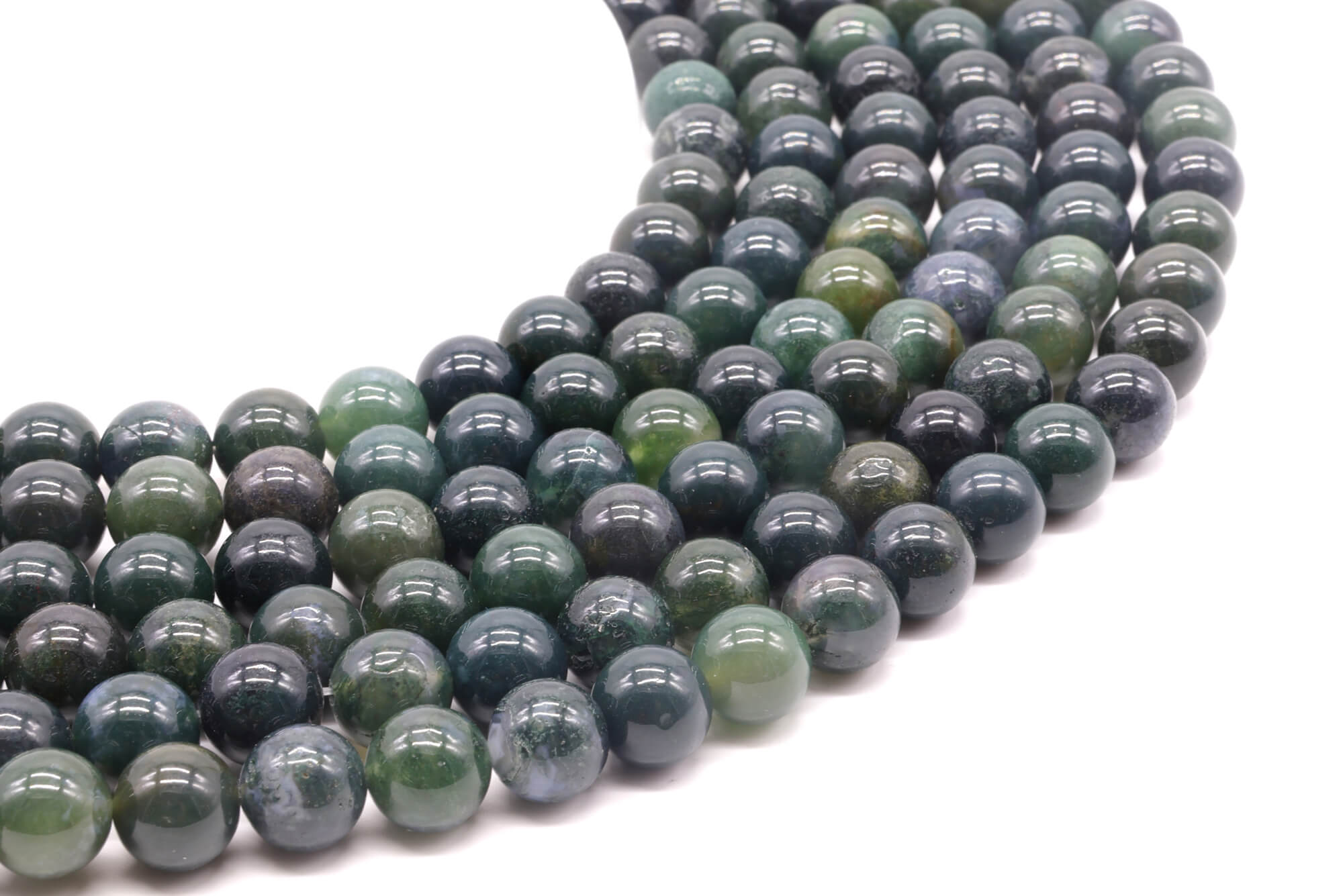Perles Agate Mousse
