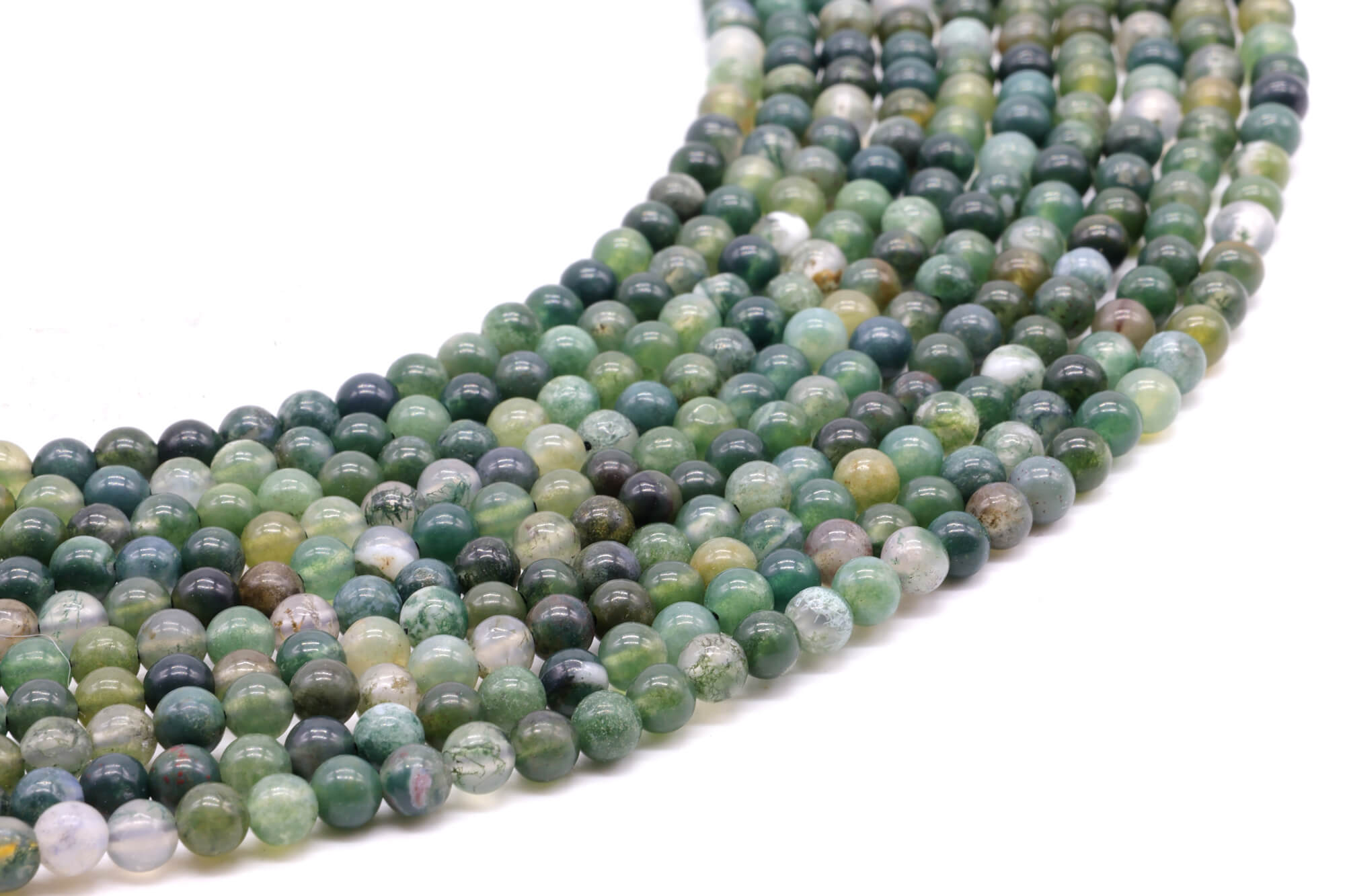 Perles Agate Mousse