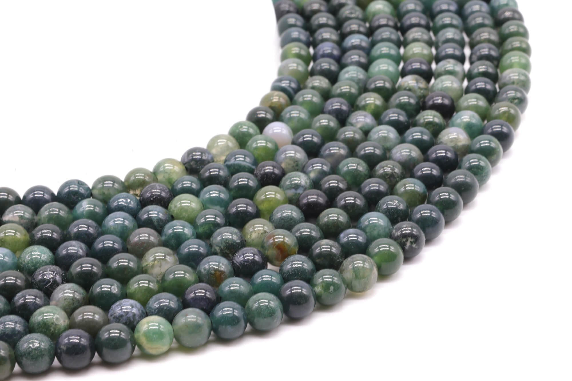 Perles Agate Mousse