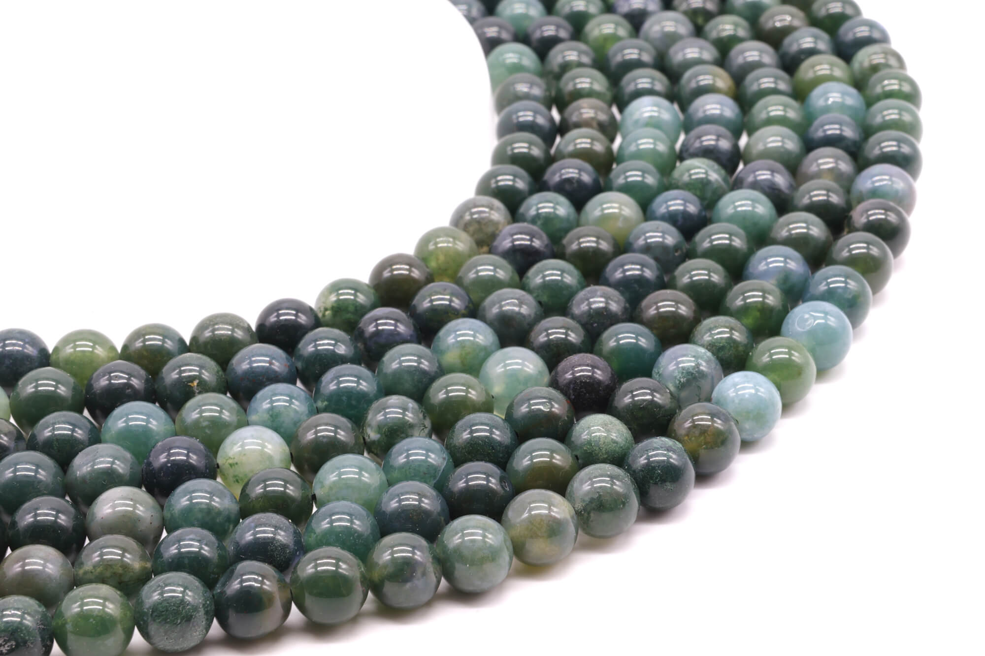 Perles Agate Mousse