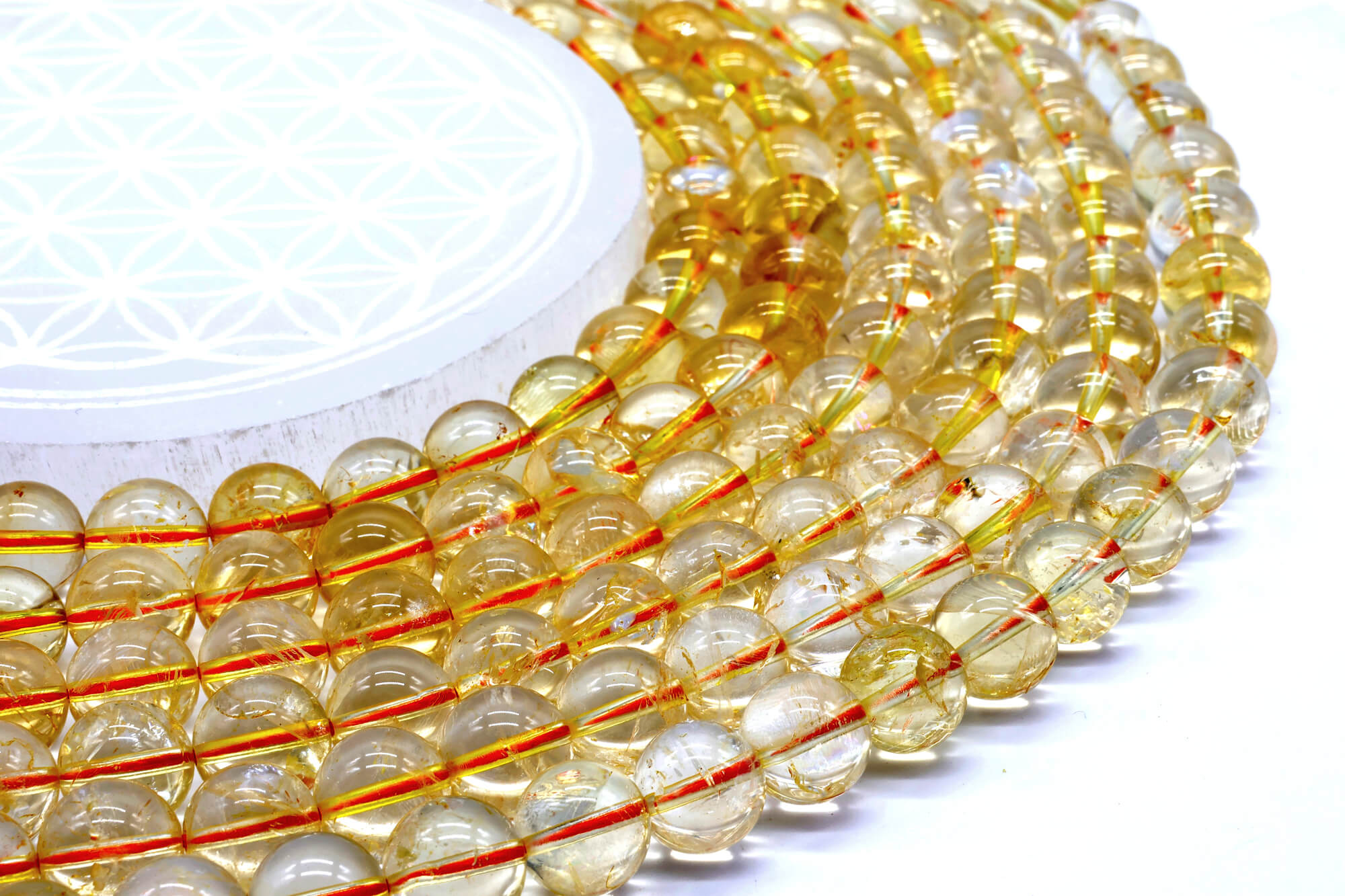 Perles Citrine Naturelle