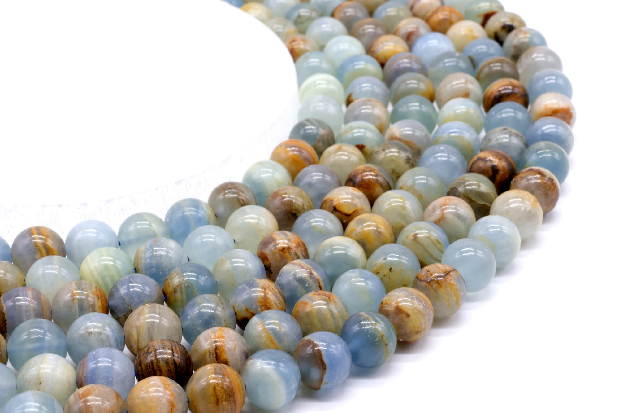 Perles Calcite Bleue