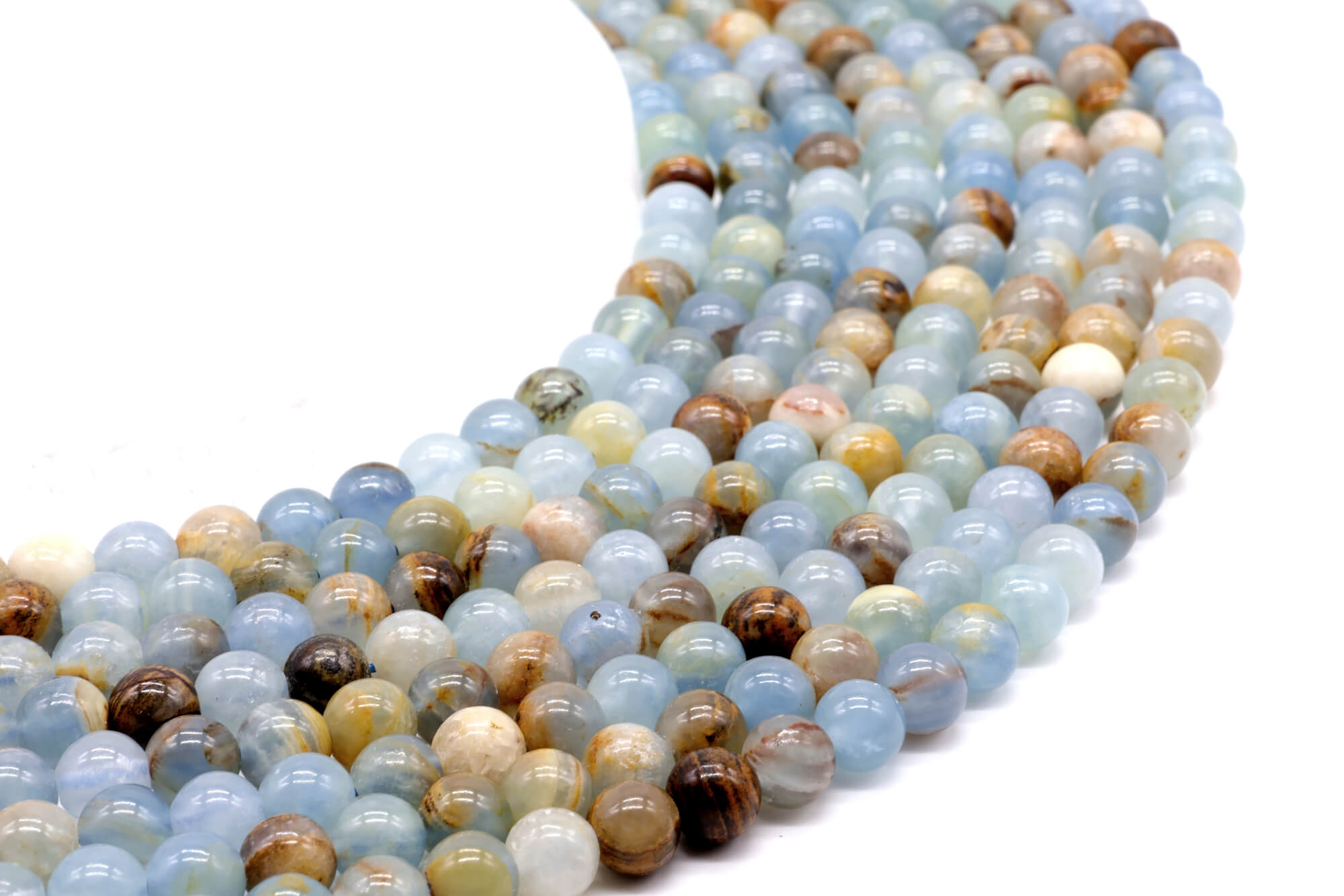 Perles Calcite Bleue