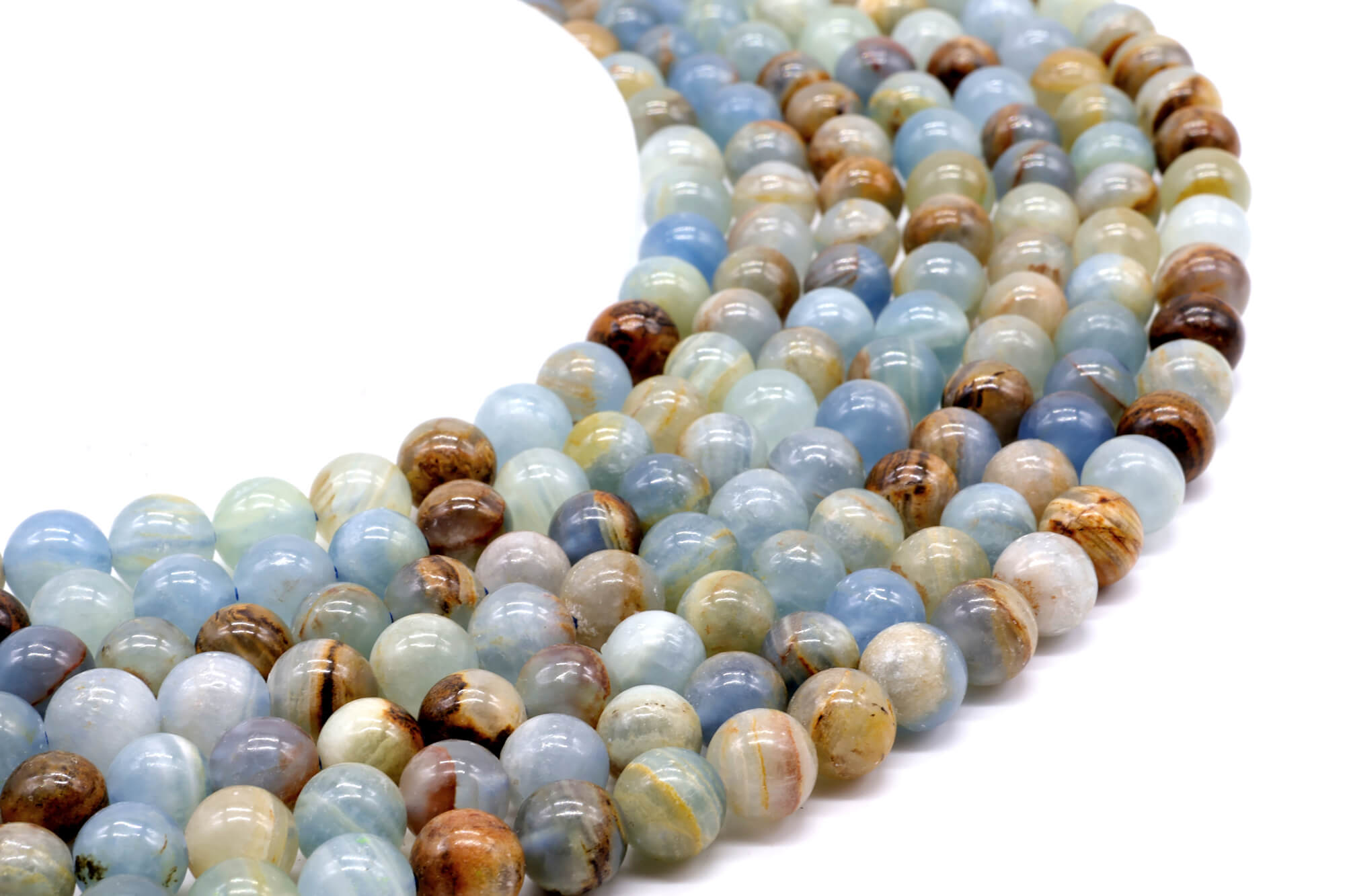 Perles Calcite Bleue