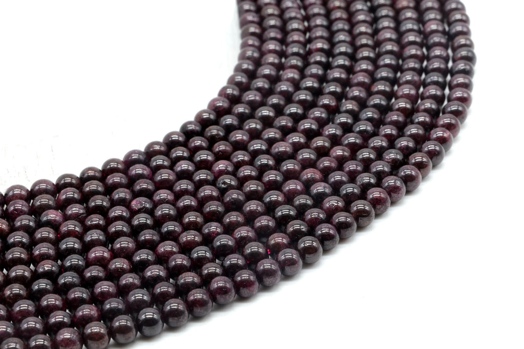 Perles Grenat 6mm ( lot de 10 )