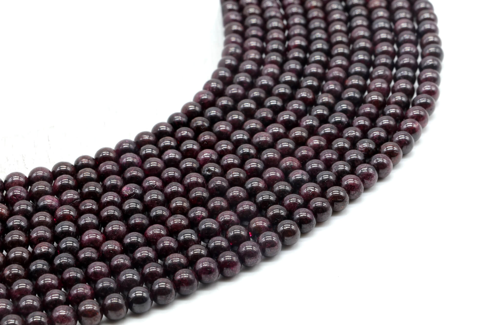 Perles Grenat 6mm ( lot de 10 )