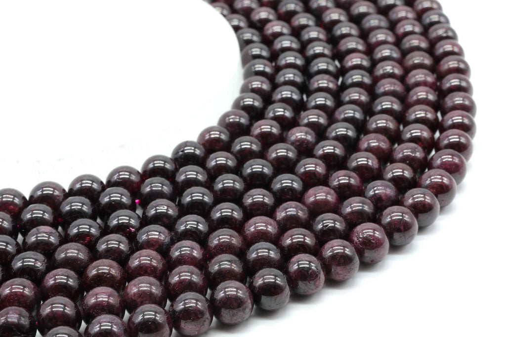 Perles Grenat 6mm ( lot de 10 )
