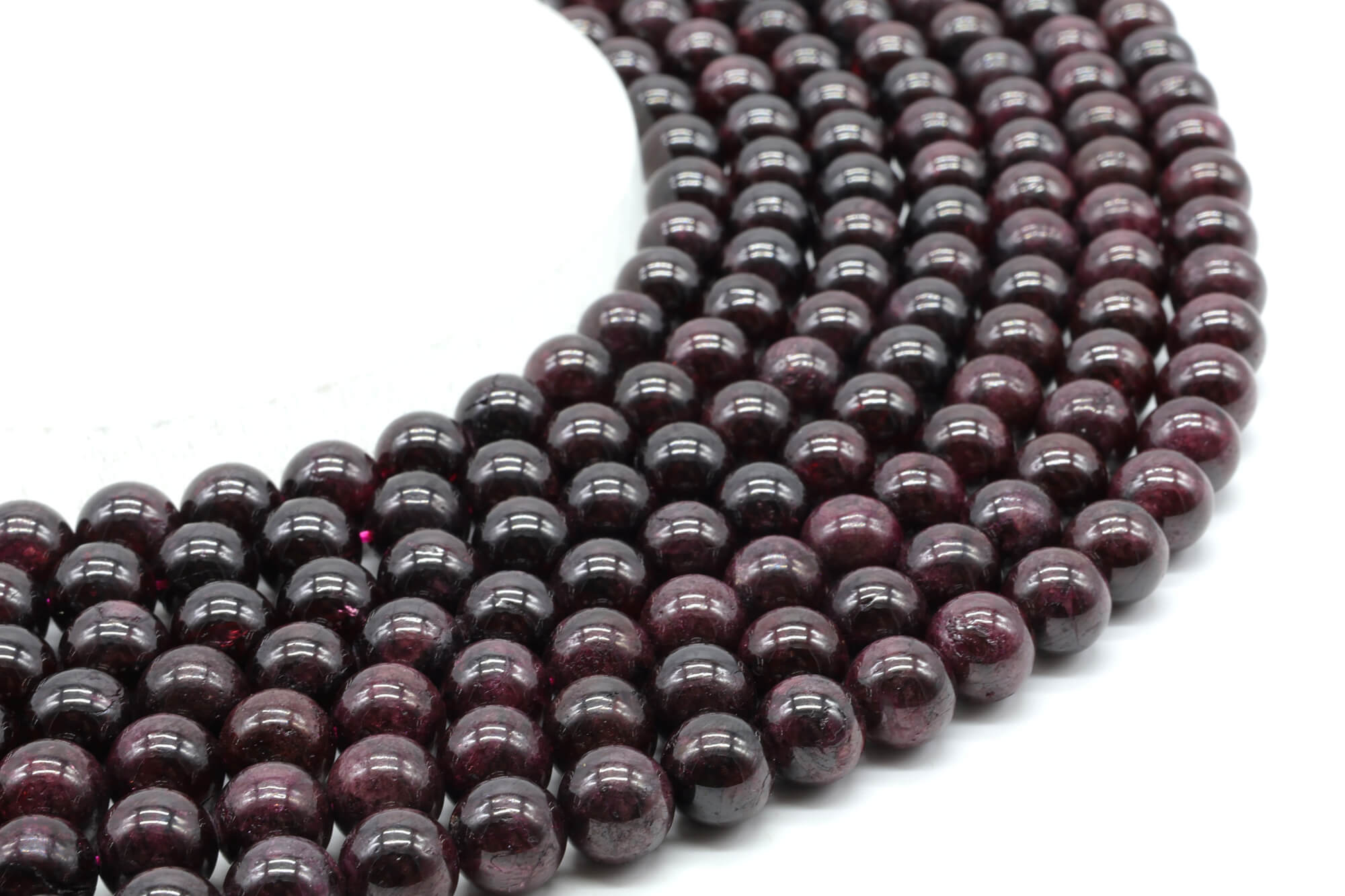 Perles Grenat 6mm ( lot de 10 )