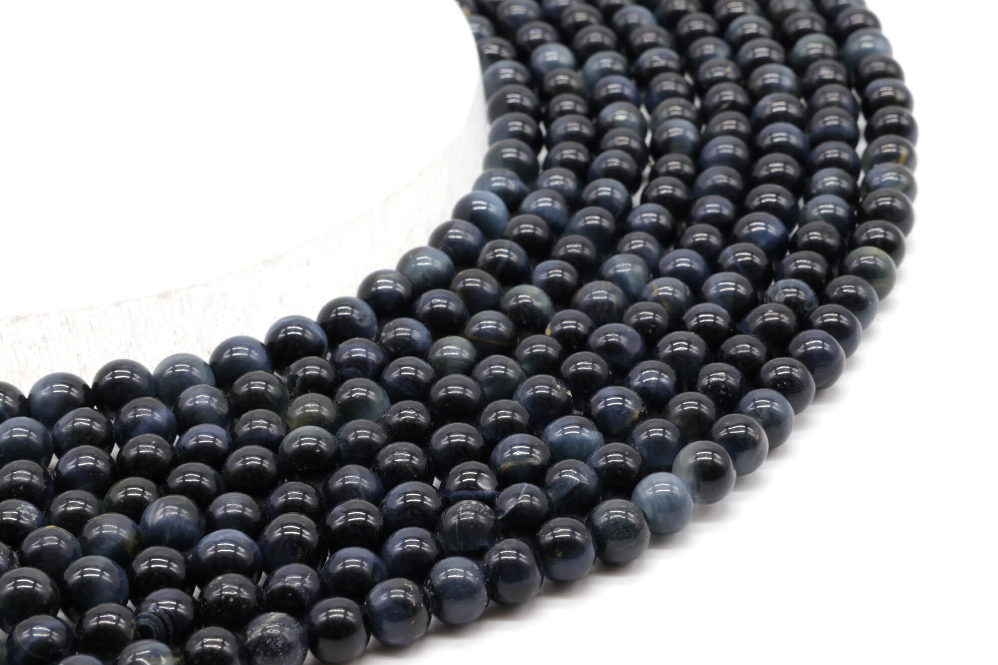 Perles Oeil de Faucon 'AA' 6mm ( lot de 10 )