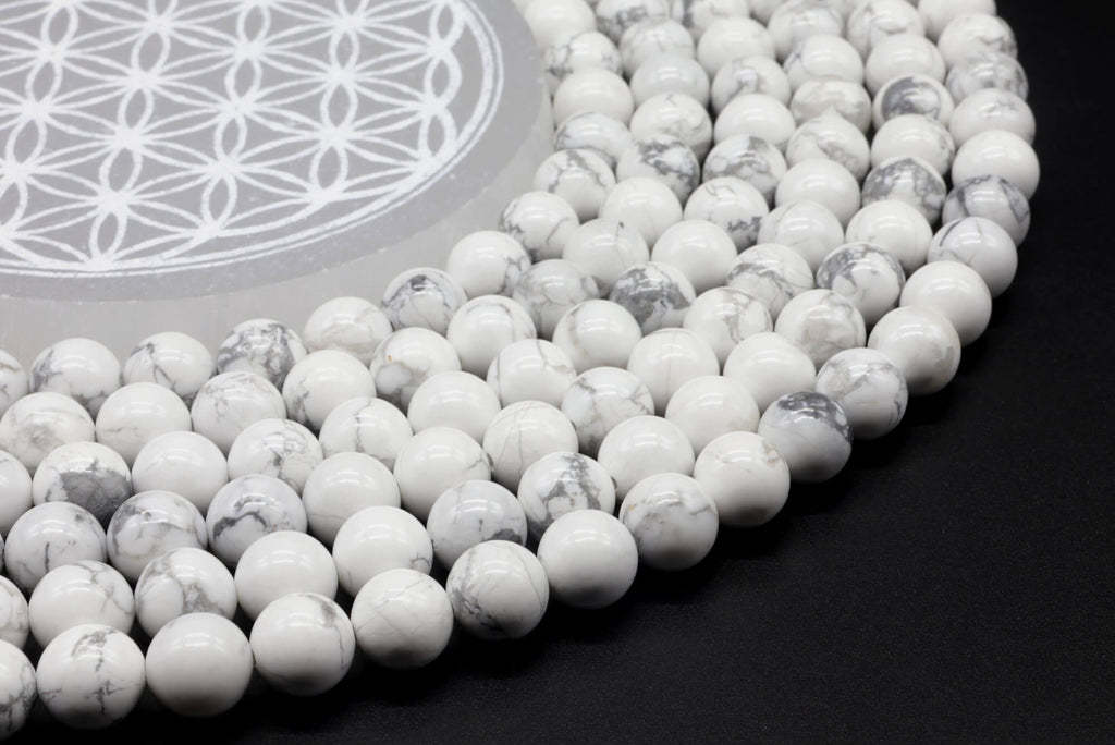 Perles Howlite 6mm ( lot de 10 )