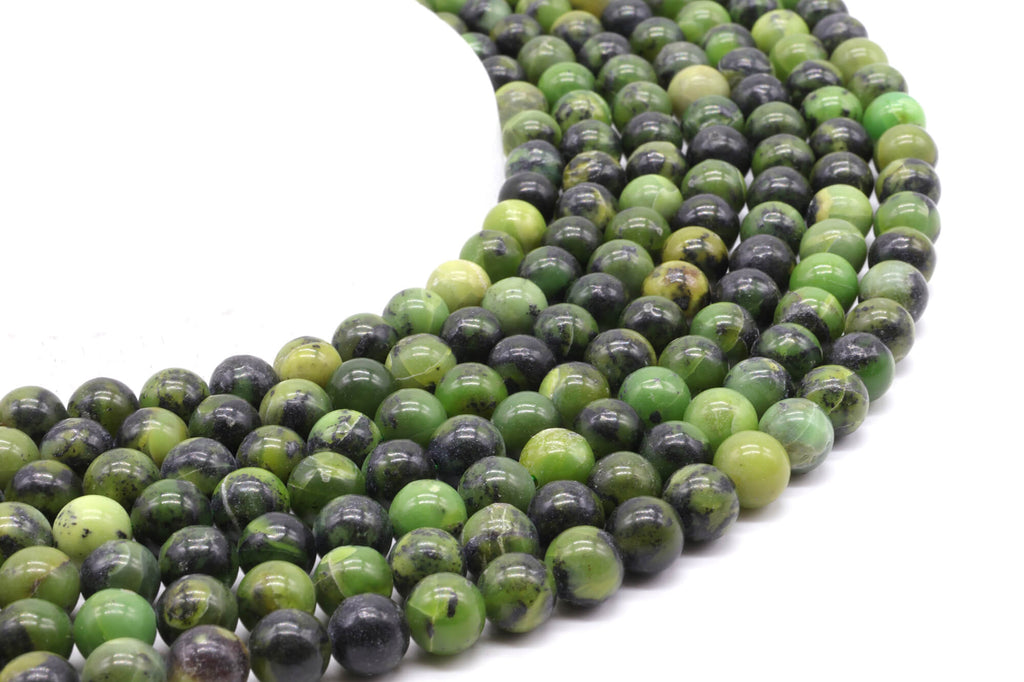 Perles Jade Néphrite 6mm ( lot de 10 )