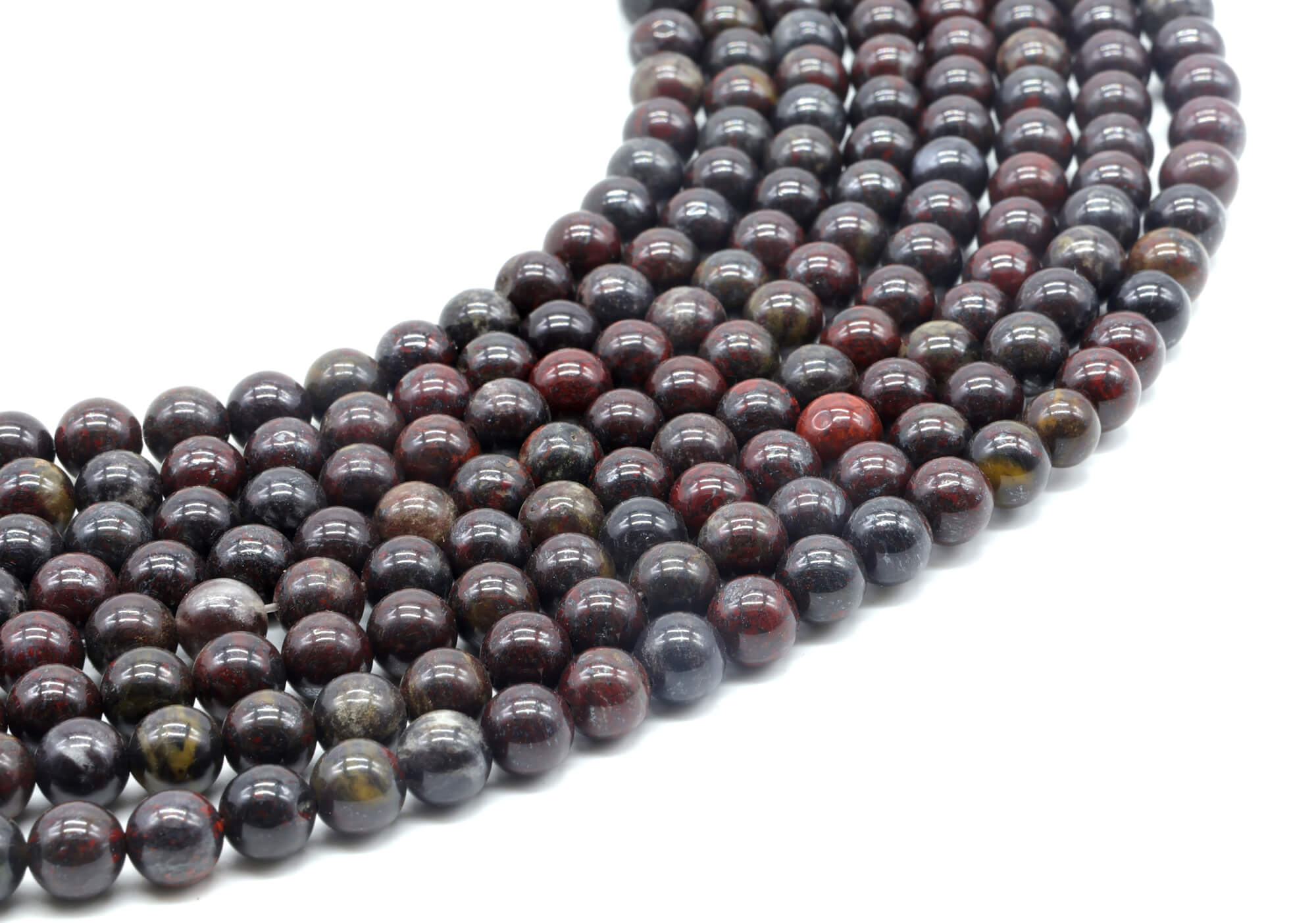 Perles Jaspe Arc-en-Ciel 6mm ( lot de 10 )