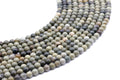 Perles Jaspe Feuille d'Argent 6mm ( lot de 10 )