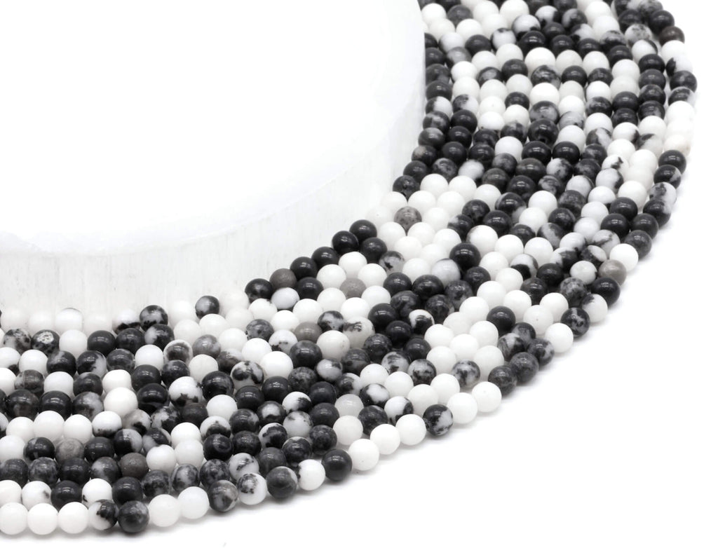 Perles Jaspe Zèbre 6mm ( lot de 10 )