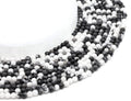 Perles Jaspe Zèbre 6mm ( lot de 10 )