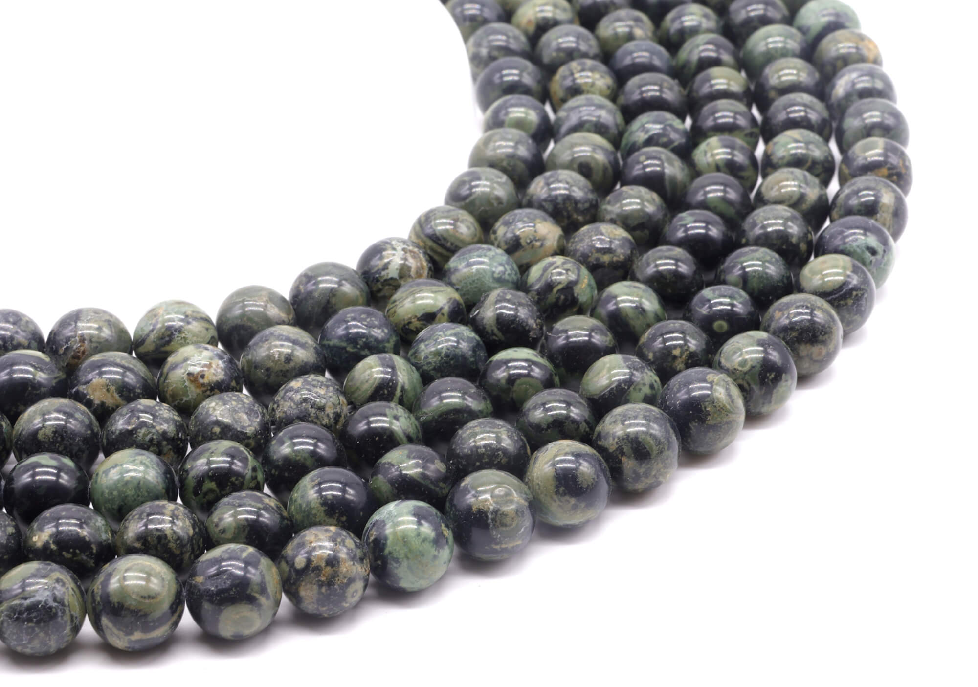 Perles Jaspe Kambaba 6mm ( lot de 10 )