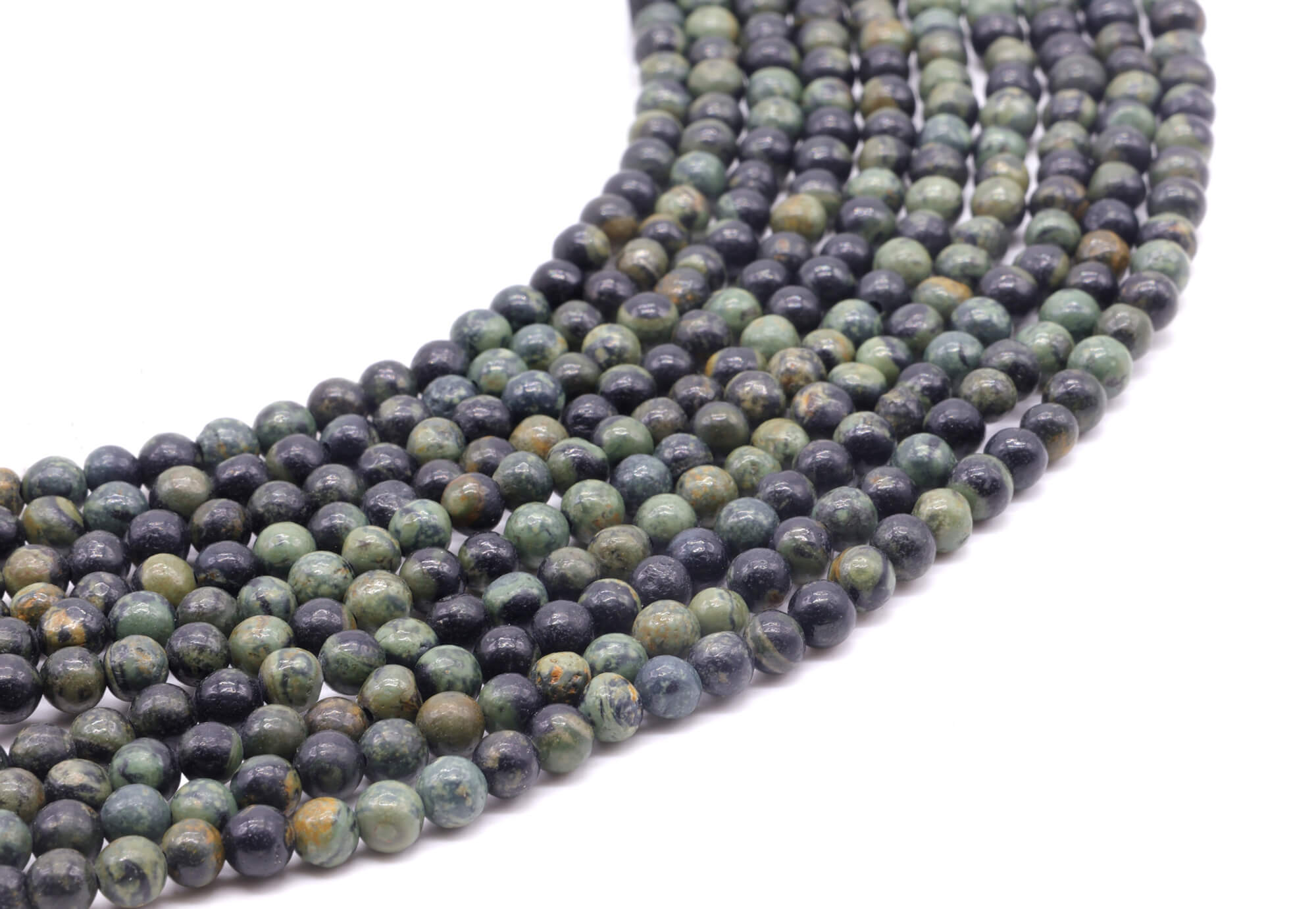 Perles Jaspe Kambaba 6mm ( lot de 10 )
