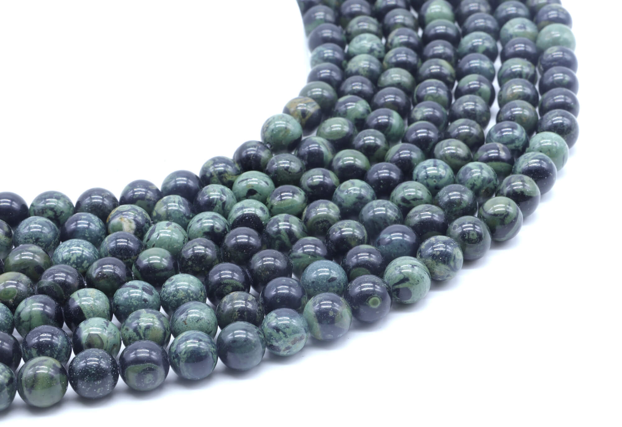 Perles Jaspe Kambaba 6mm ( lot de 10 )