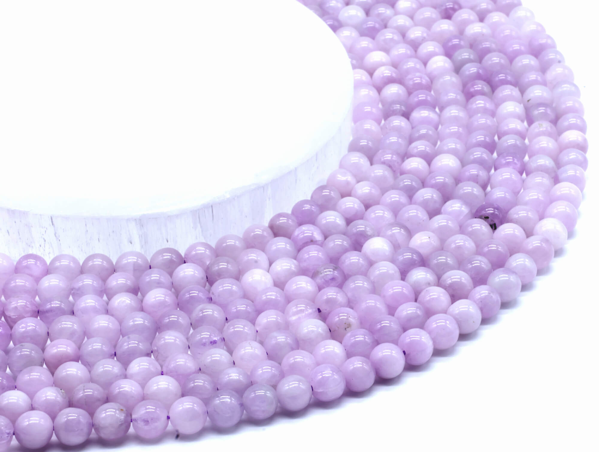 Perles Kunzite 6mm ( lot de 10 )