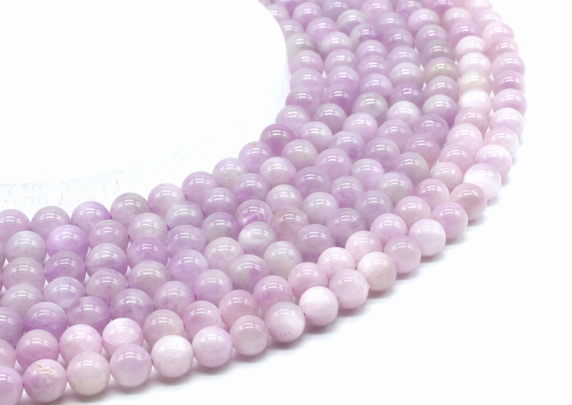 Perles Kunzite 6mm ( lot de 10 )