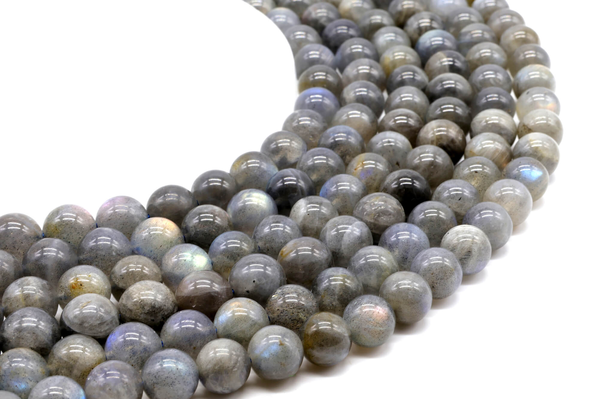 Perles Labradorite 'AA' 6mm ( lot de 10 )