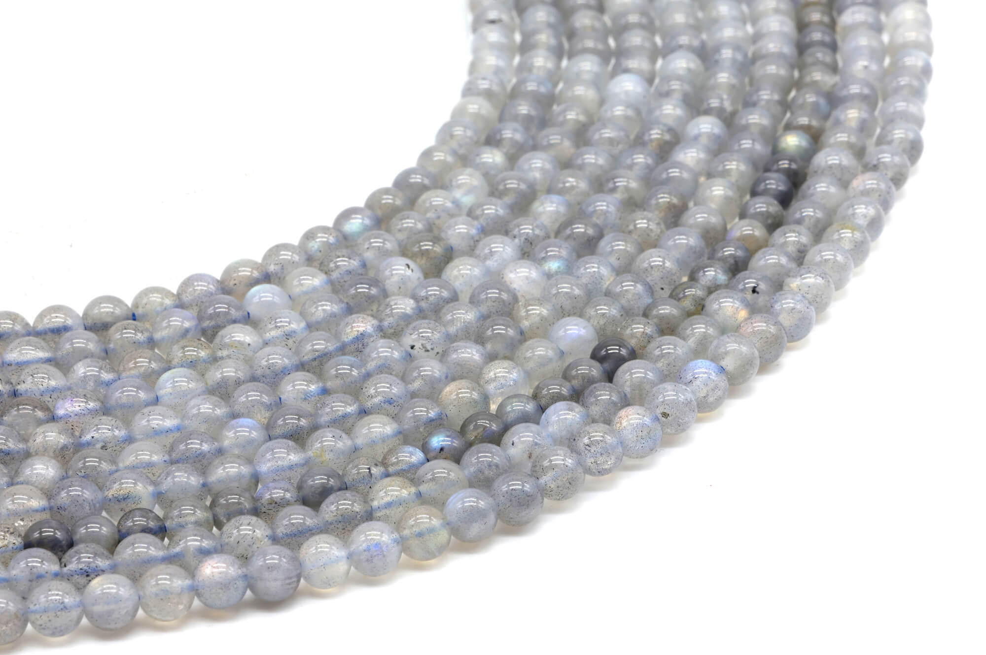 Perles Labradorite 'AA' 6mm ( lot de 10 )