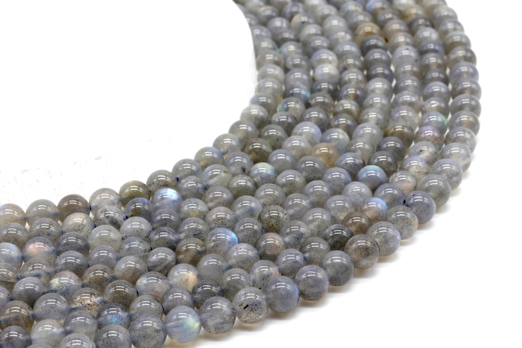 Perles Labradorite 'AA' 6mm ( lot de 10 )