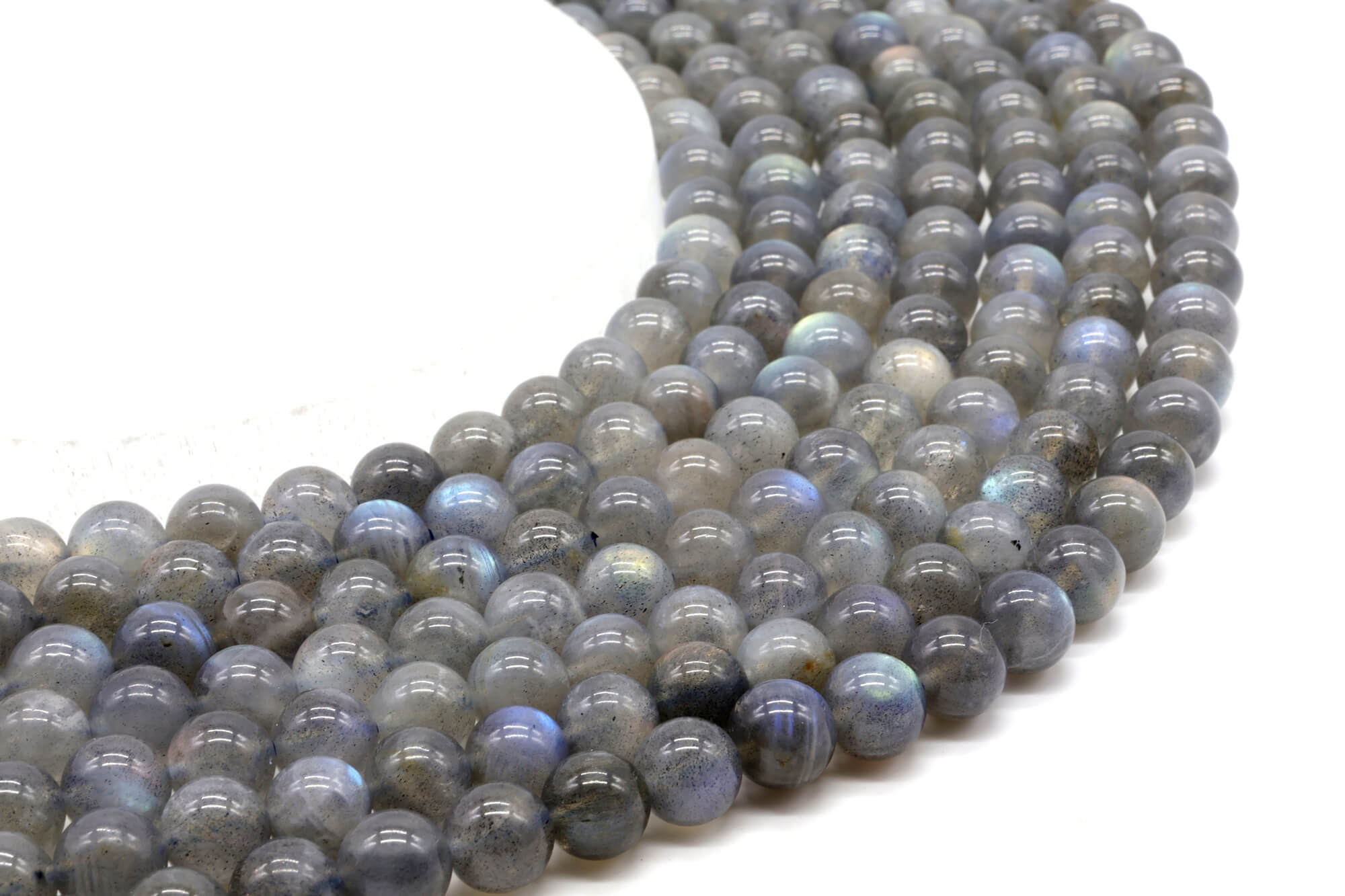 Perles Labradorite 'AA' 6mm ( lot de 10 )