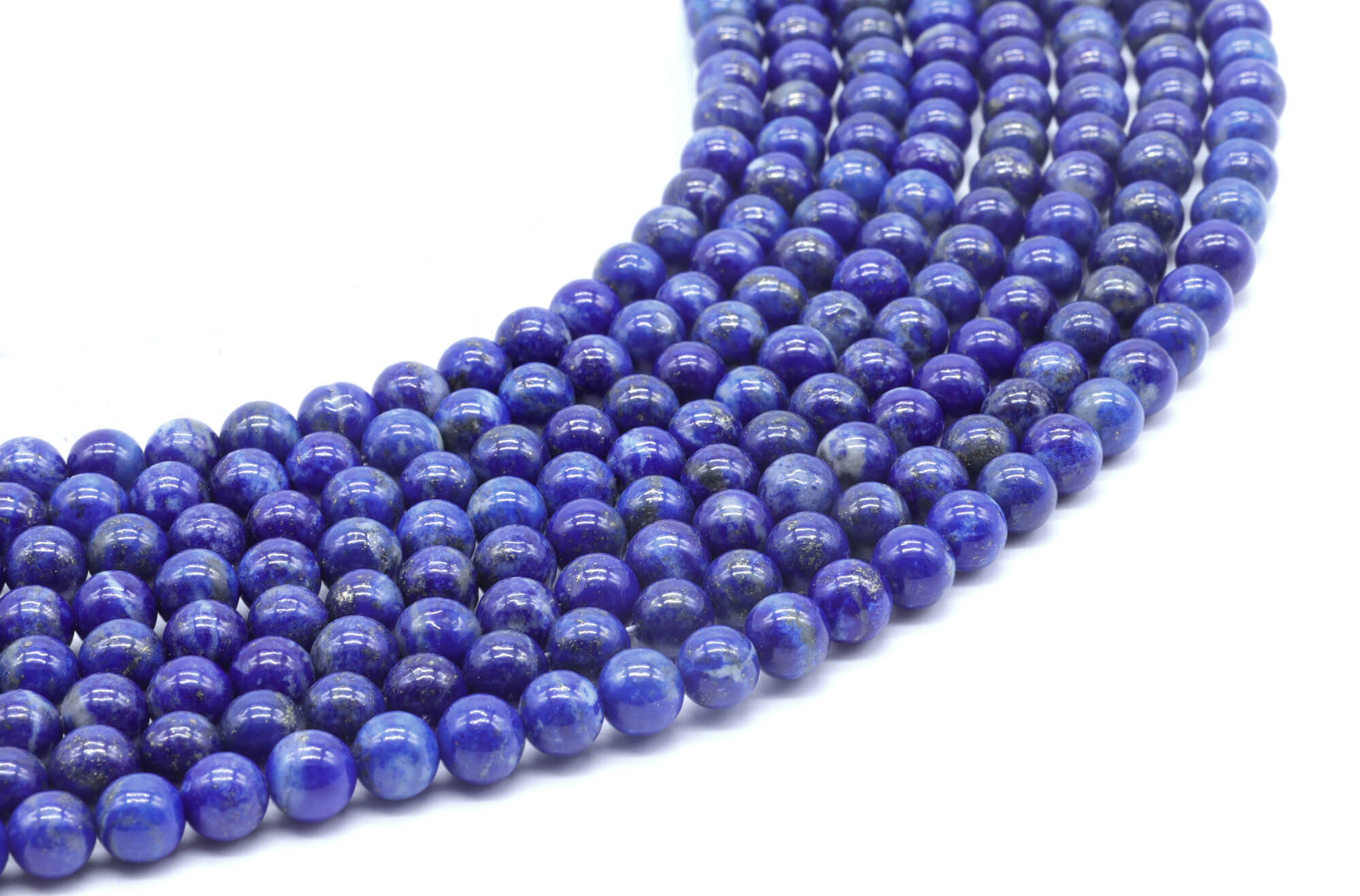 Perles Lapis Lazuli 'AA' 6mm ( lot de 10 )