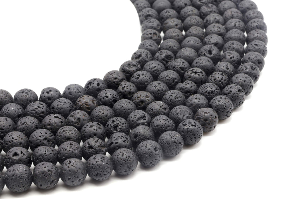 Perles de Lave 6mm ( lot de 10 )