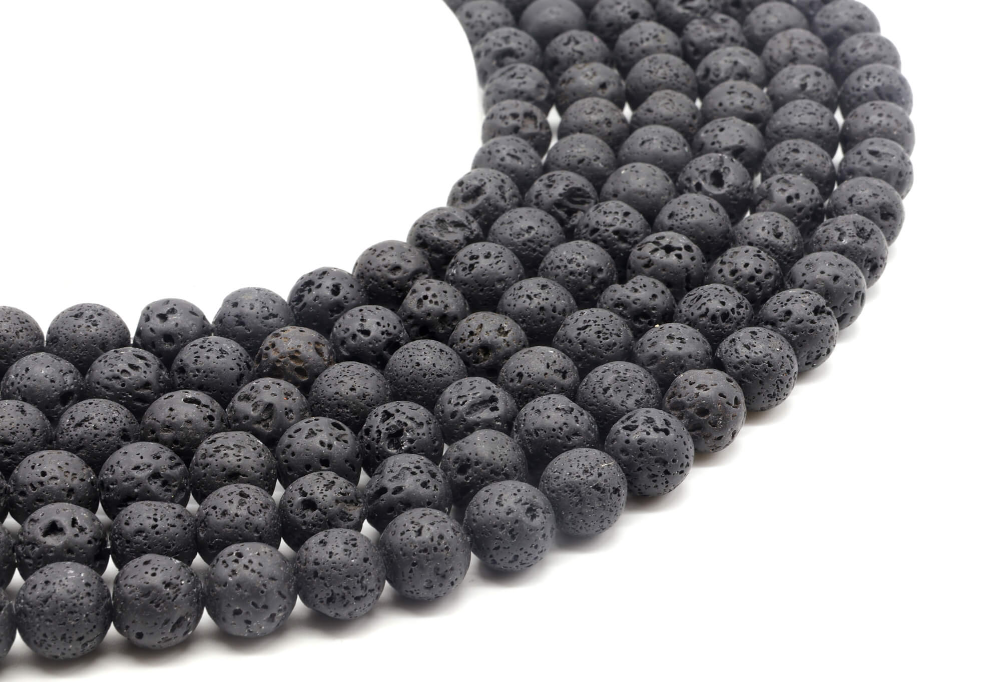 Perles de Lave 6mm ( lot de 10 )