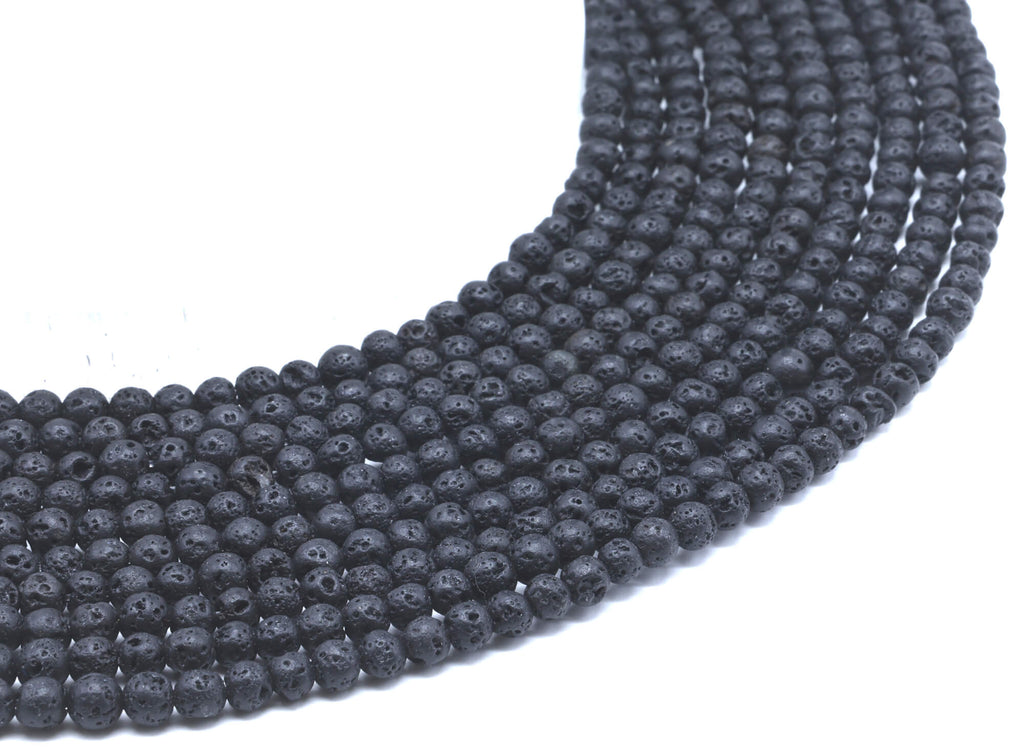Perles de Lave 6mm ( lot de 10 )