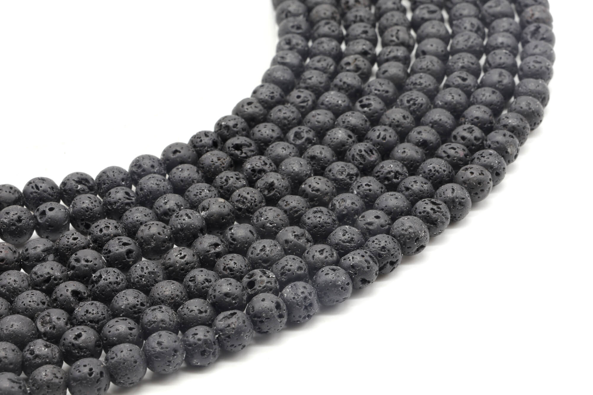 Perles de Lave 6mm ( lot de 10 )