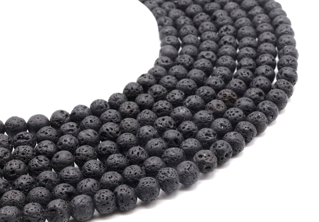 Perles de Lave 6mm ( lot de 10 )