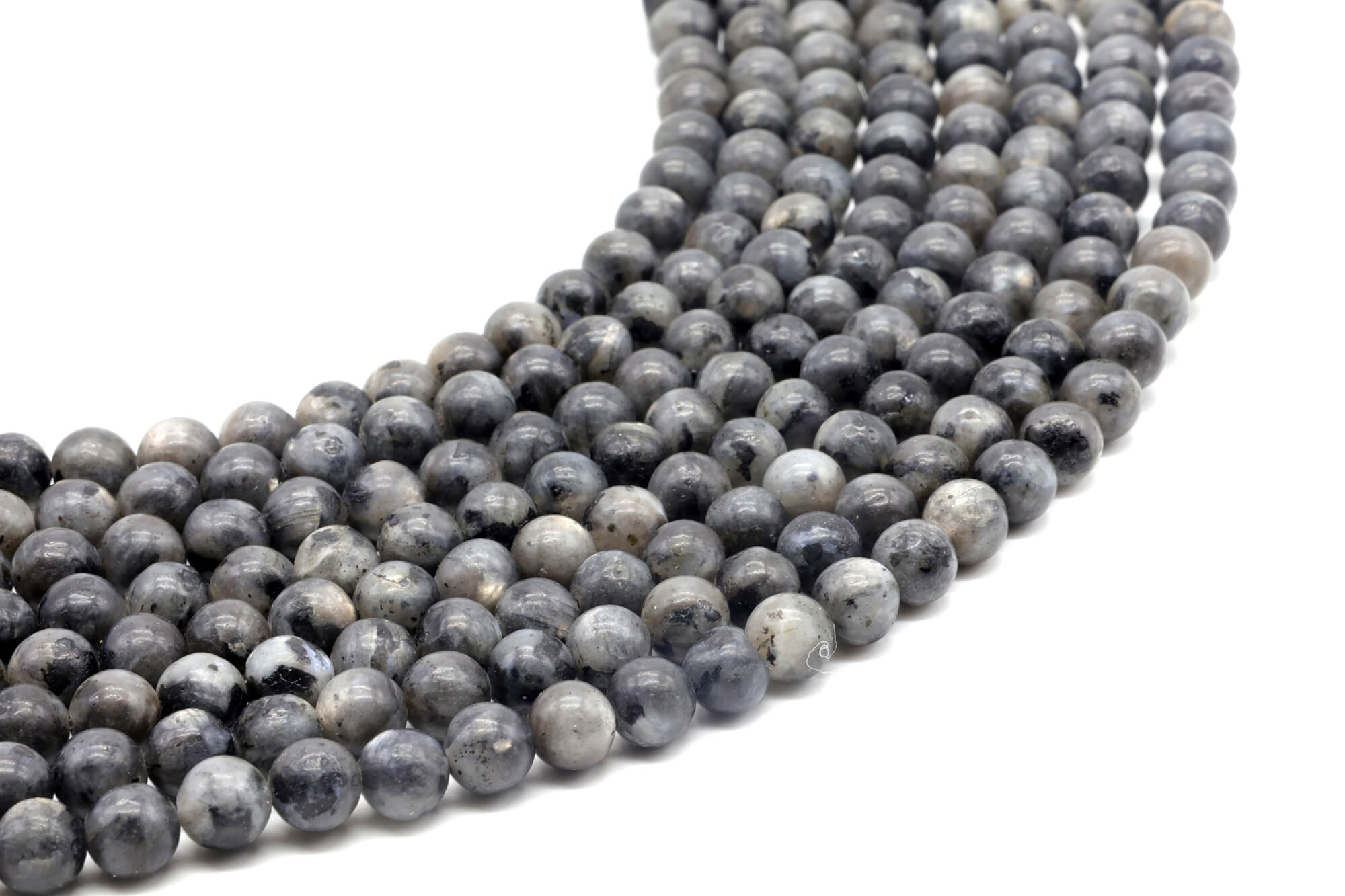 Perles Larvikite 6mm ( lot de 10 )