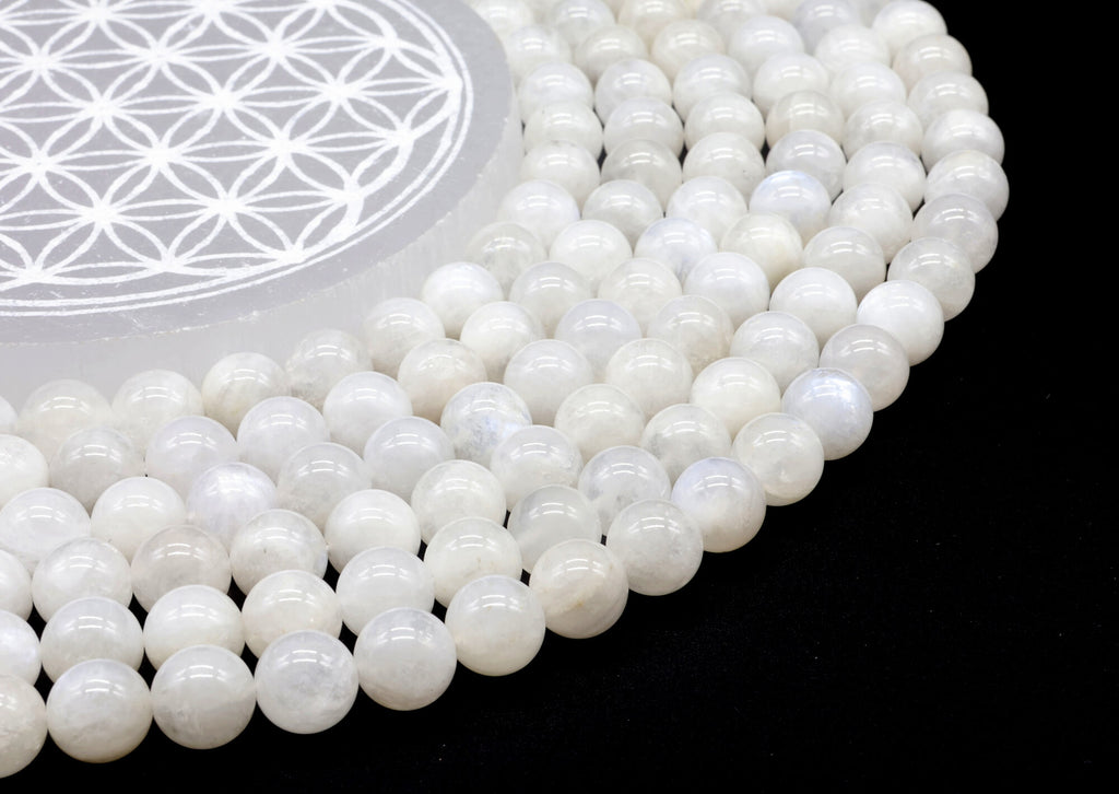 Perles de Lune Blanche 'AA' 6mm ( lot de 10 )