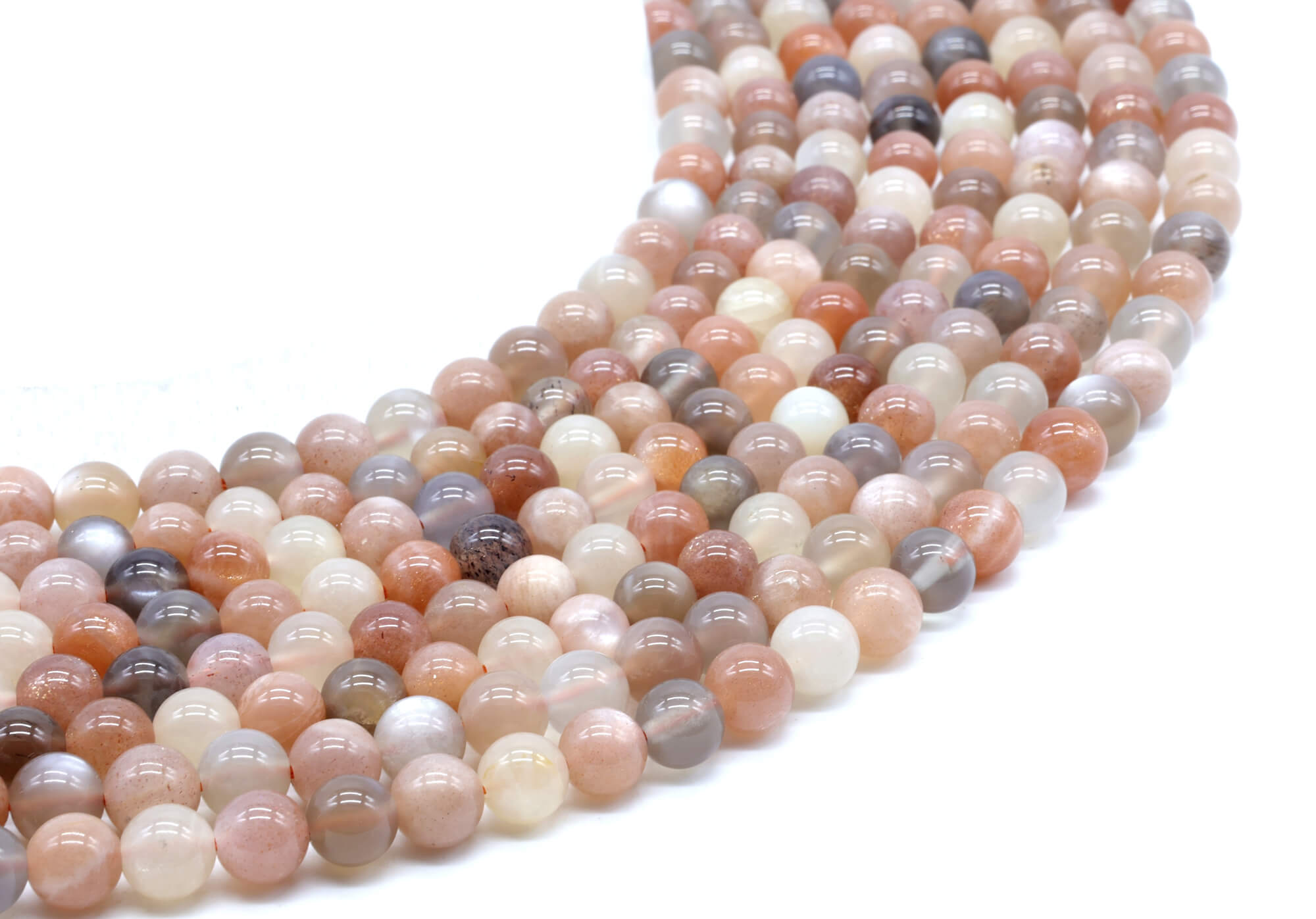 Perles de Lune Multi 6mm ( lot de 10 )