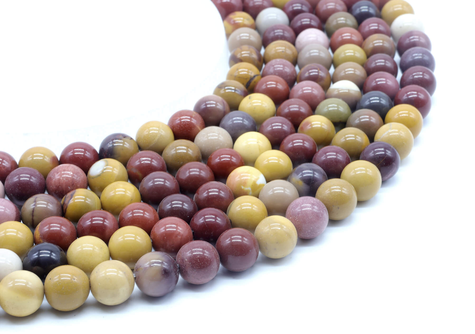 Perles Jaspe Mokaïte 6mm ( lot de 10 )