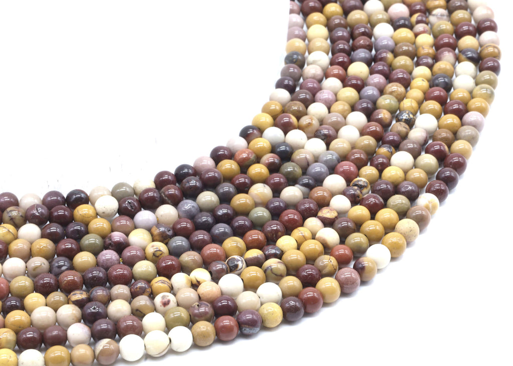 Perles Jaspe Mokaïte 6mm ( lot de 10 )