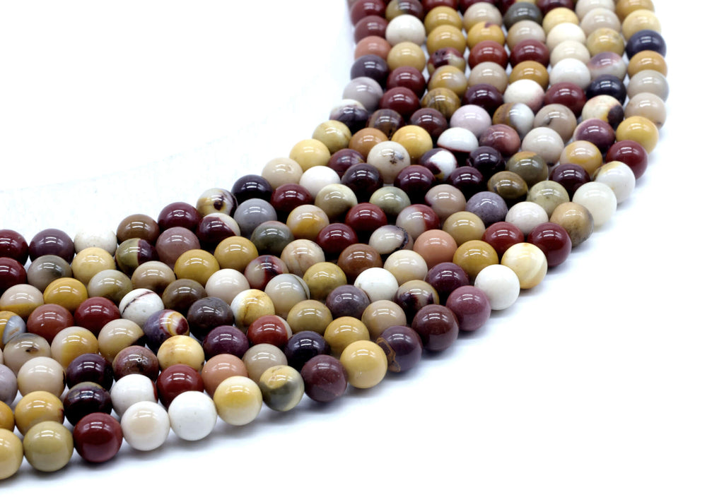 Perles Jaspe Mokaïte 6mm ( lot de 10 )