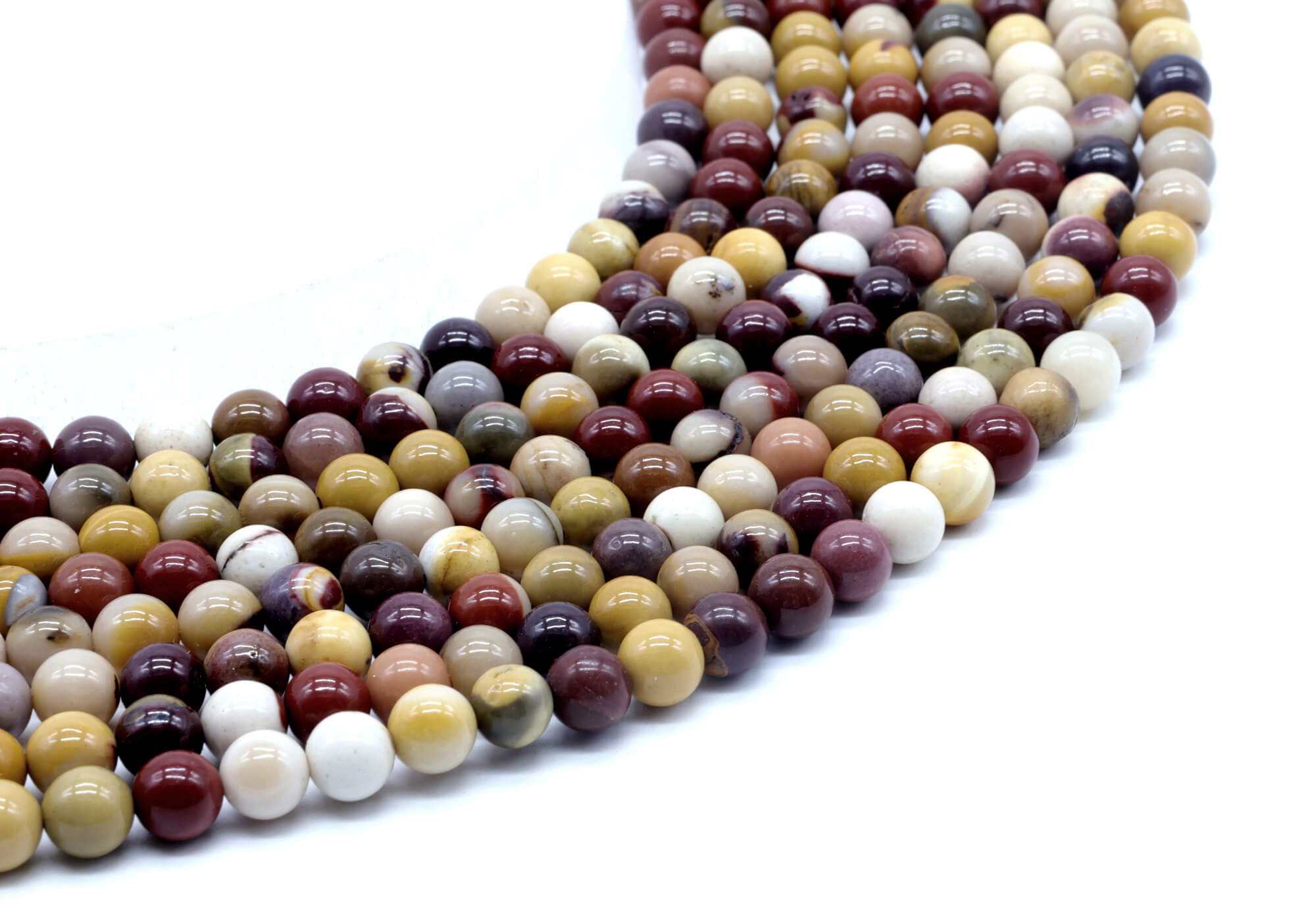 Perles Jaspe Mokaïte 6mm ( lot de 10 )