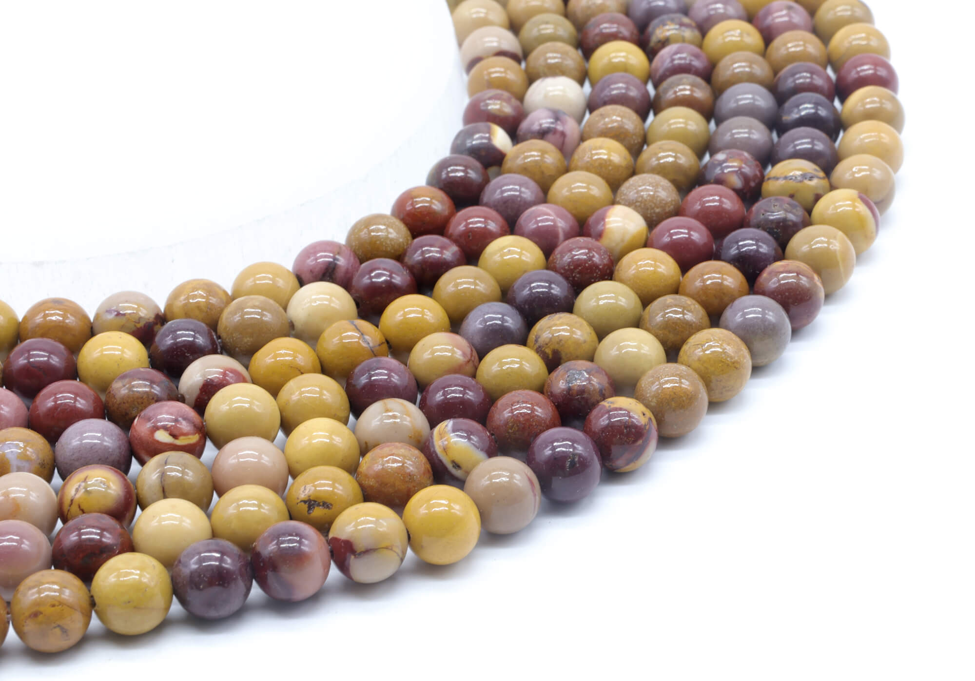 Perles Jaspe Mokaïte 6mm ( lot de 10 )