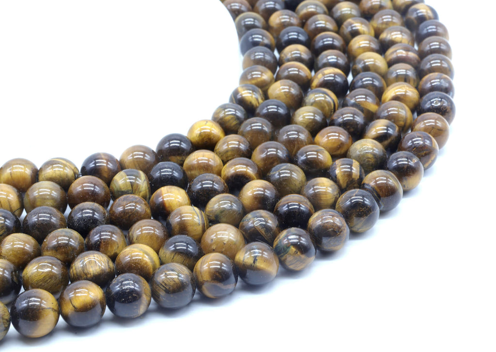 Perles Oeil de Tigre 6mm ( lot de 10 )