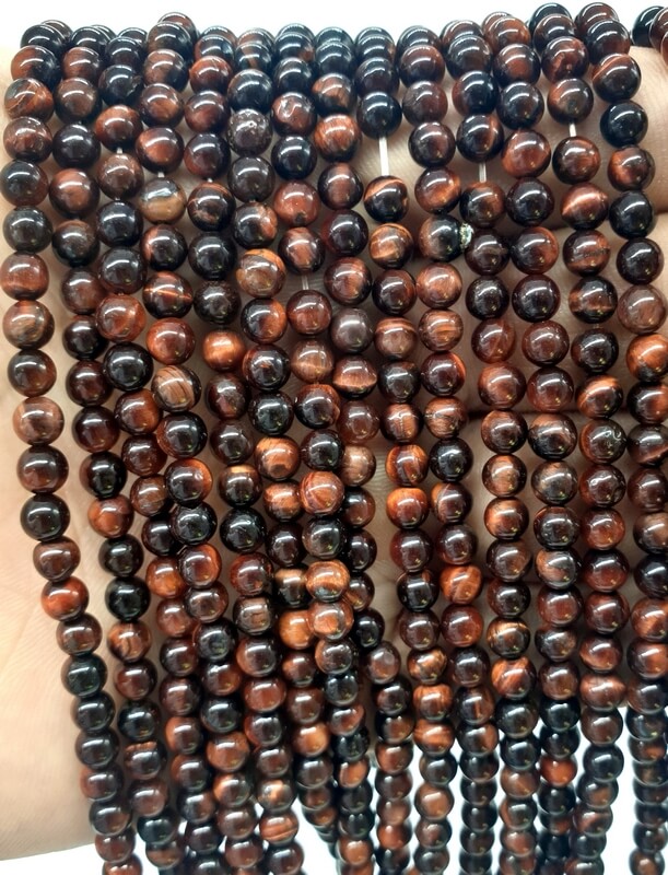 Perles Oeil de Taureau 6mm ( lot de 10 )