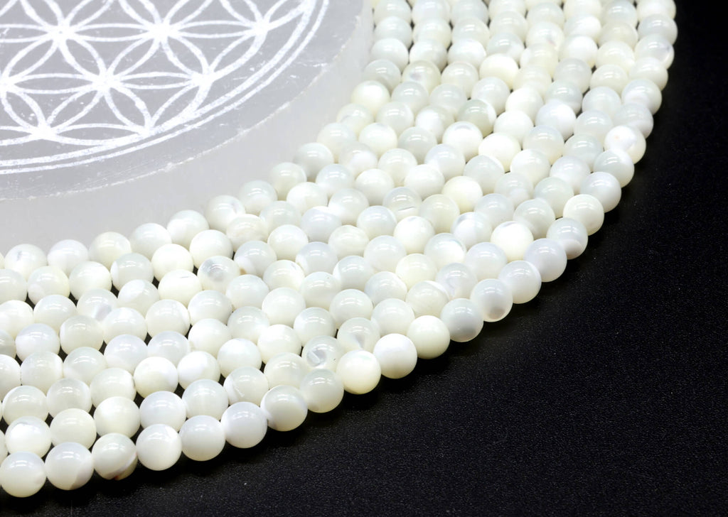 Perles Mother of Pearl / Nacre 6mm ( lot de 10 )