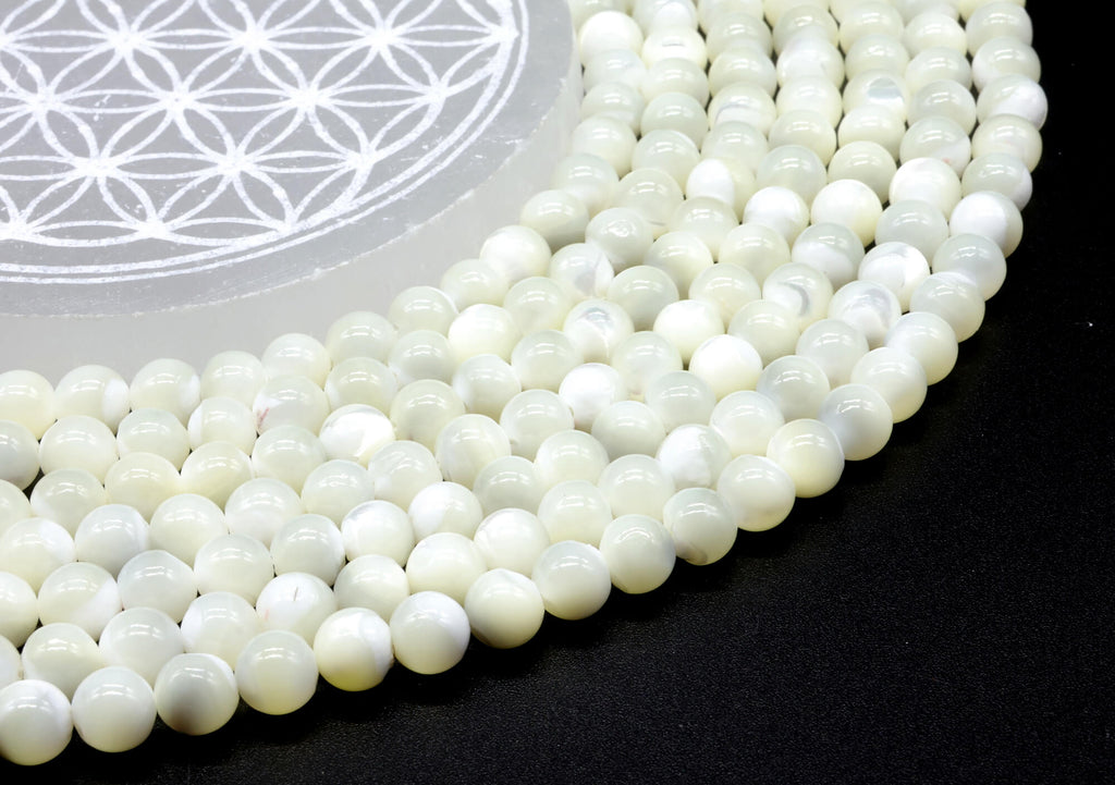 Perles Mother of Pearl / Nacre 6mm ( lot de 10 )